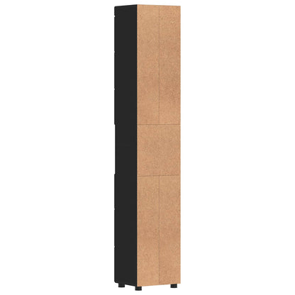 Bathroom Cabinet Set TULUM Black 37 x 31.5 x 203 cm