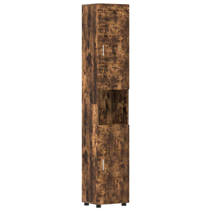 Bathroom Cabinet Set TULUM Smoked Oak 37 x 31.5 x 203 cm