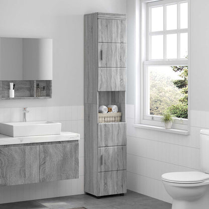 Bathroom Cabinet Set TULUM Grey Sonoma 37 x 31.5 x 203 cm