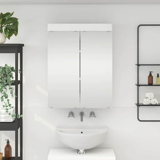 Bathroom Mirror Cabinet TULUM White 60 x 16.5 x 78 cm
