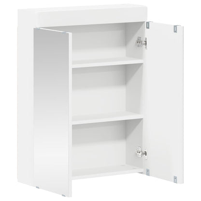 Bathroom Mirror Cabinet with Door TULUM White 60 x 16.5 x 78 cm