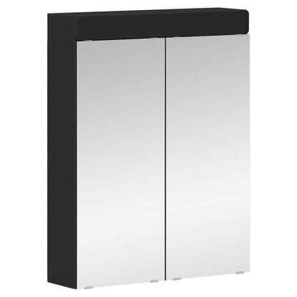 Bathroom Mirror Cabinet with Door TULUM Black 60 x 16.5 x 78 cm