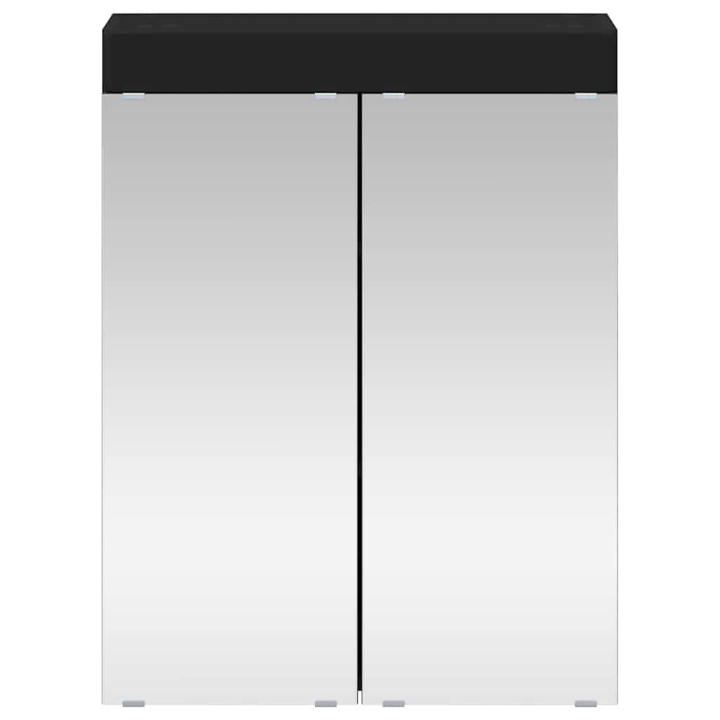 Bathroom Mirror Cabinet with Door TULUM Black 60 x 16.5 x 78 cm