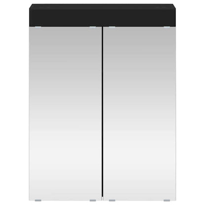 Bathroom Mirror Cabinet with Door TULUM Black 60 x 16.5 x 78 cm