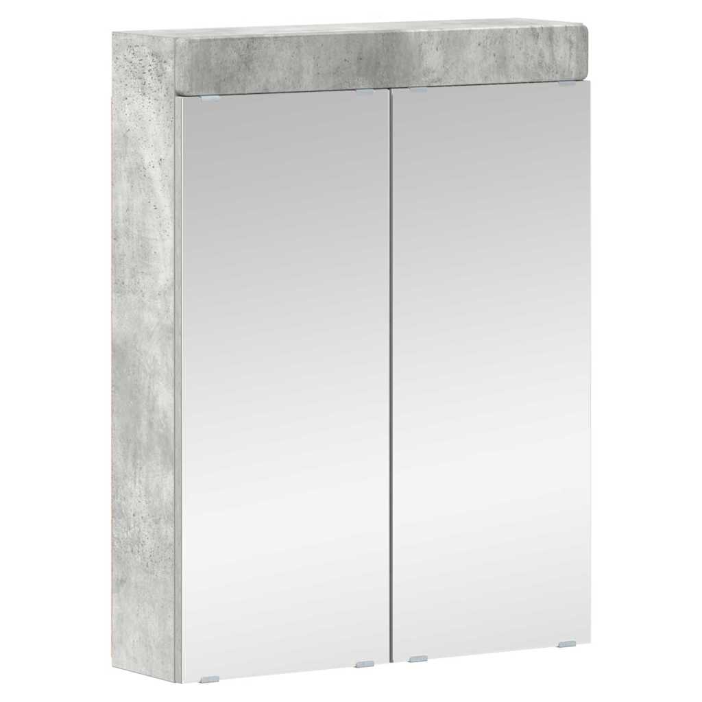 Bathroom Mirror Cabinet TULUM Concrete Grey 60 x 16.5 x 78 cm