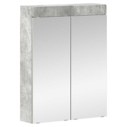 Bathroom Mirror Cabinet TULUM Concrete Grey 60 x 16.5 x 78 cm