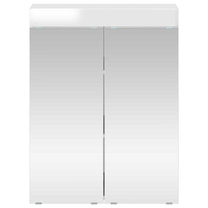 Bathroom Mirror Cabinet TULUM High Gloss White Engineered Wood