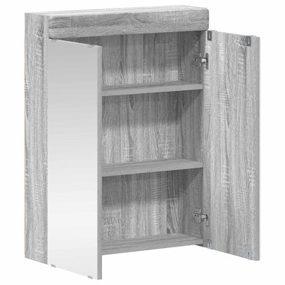 Bathroom Mirror Cabinet TULUM Grey Sonoma 60 x 16.5 x 78 cm