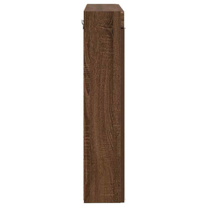 Bathroom Mirror Cabinet TULUM Brown Oak 60 x 16.5 x 78 cm