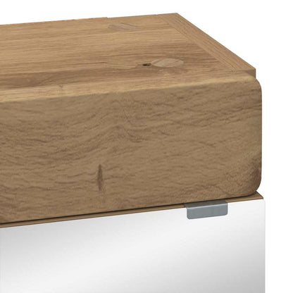 Bathroom Mirror Cabinet TULUM Artisan Oak 60 x 16.5 x 78 cm