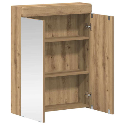 Bathroom Mirror Cabinet TULUM Artisan Oak 60 x 16.5 x 78 cm