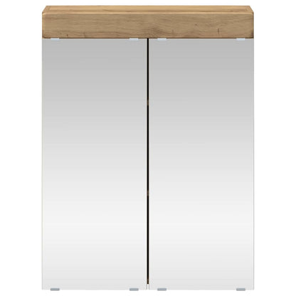 Bathroom Mirror Cabinet TULUM Artisan Oak 60 x 16.5 x 78 cm