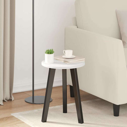 Table Top Ø 30 x 1.5 cm Round Engineered Wood White