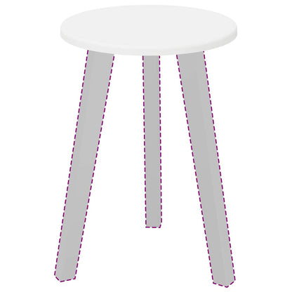 Table Top Ø 30 x 1.5 cm Round Engineered Wood White