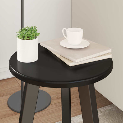 Table Top Ø 30 x 1.5 cm Round Engineered Wood Black