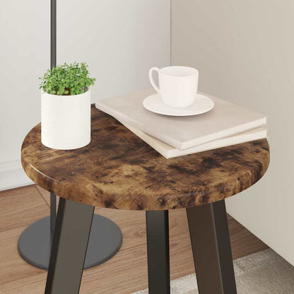 Table Top Ø 30 x 1.5 cm Round Engineered Wood Smoked Oak