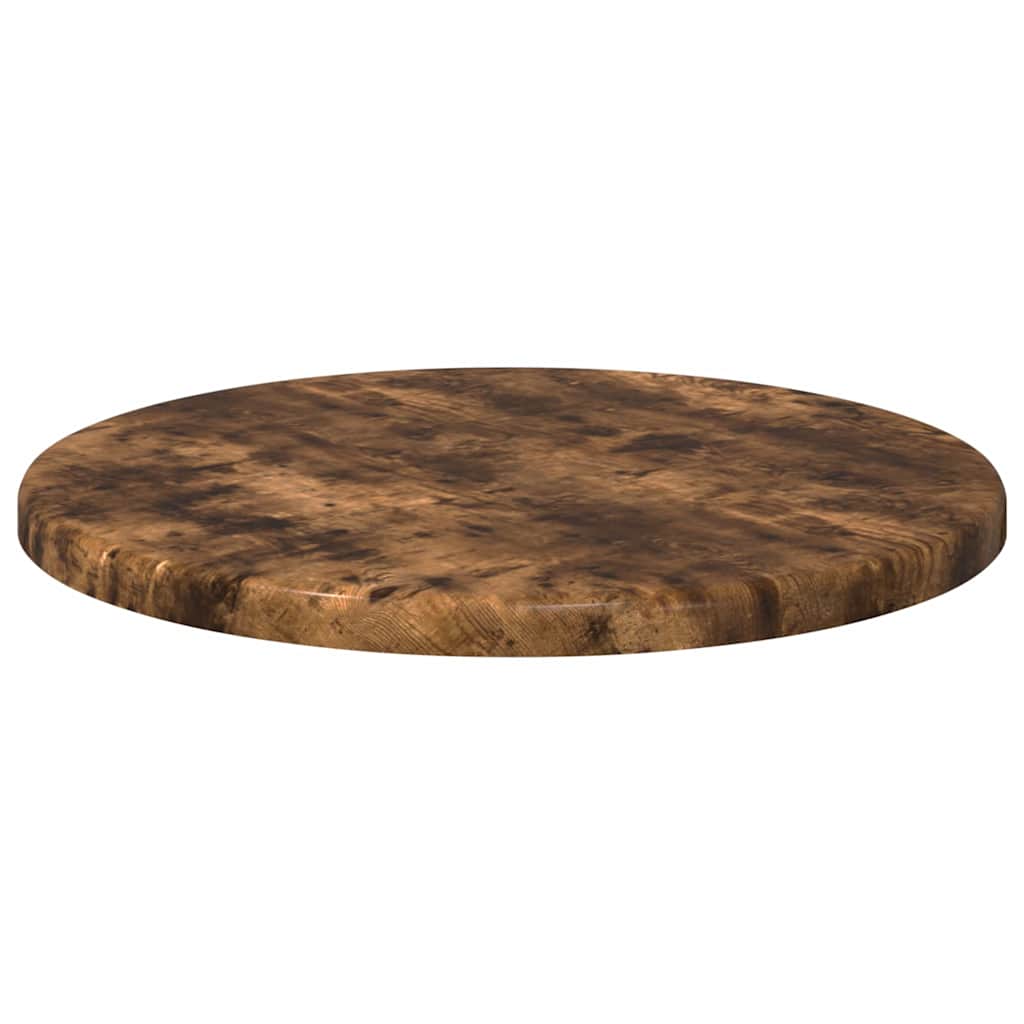 Table Top Ø 30 x 1.5 cm Round Engineered Wood Smoked Oak