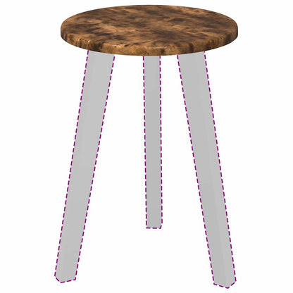 Table Top Ø 30 x 1.5 cm Round Engineered Wood Smoked Oak