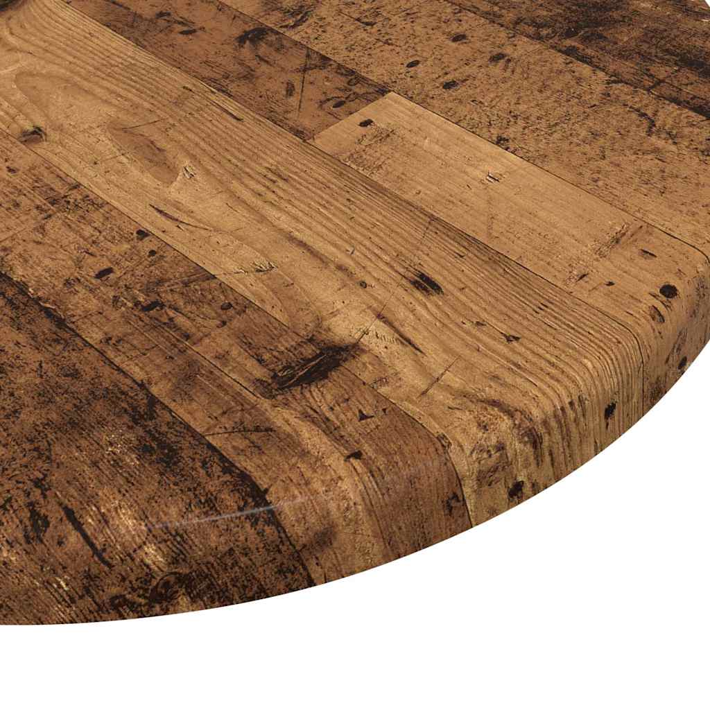 Table Top Ø 30 x 1.5 cm Round Engineered Wood Old Wood