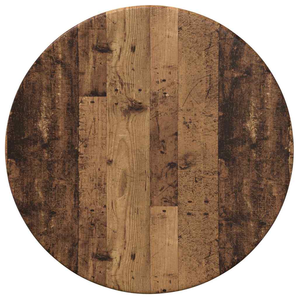 Table Top Ø 30 x 1.5 cm Round Engineered Wood Old Wood