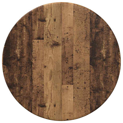 Table Top Ø 30 x 1.5 cm Round Engineered Wood Old Wood