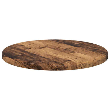 Table Top Ø 30 x 1.5 cm Round Engineered Wood Old Wood