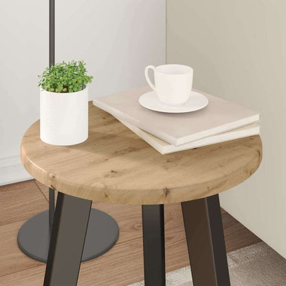 Table Top Ø 30 x 1.5 cm Round Engineered Wood Artisan oak