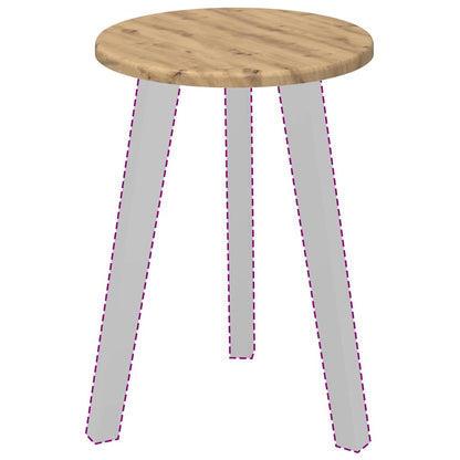 Table Top Ø 30 x 1.5 cm Round Engineered Wood Artisan oak
