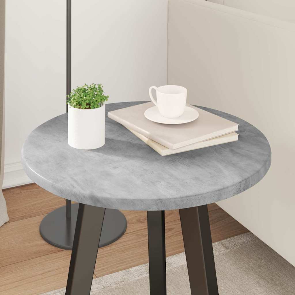 Table Top Concrete grey Ø 40 x 1.5 cm Engineered Wood