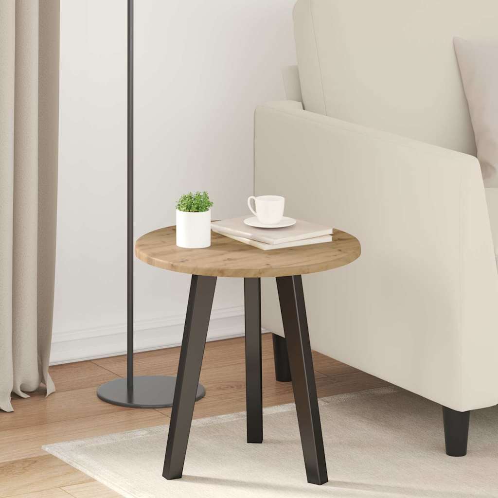 Table Top Ø 40 x 1.5 cm Round Engineered Wood Artisan oak