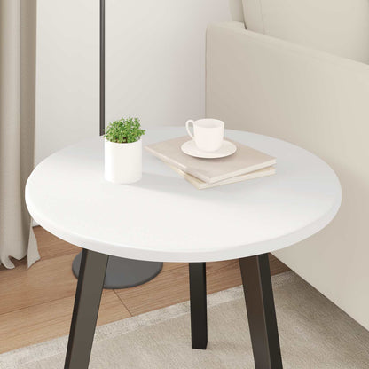 Table Top White Ø 50 x 1.5 cm Engineered Wood