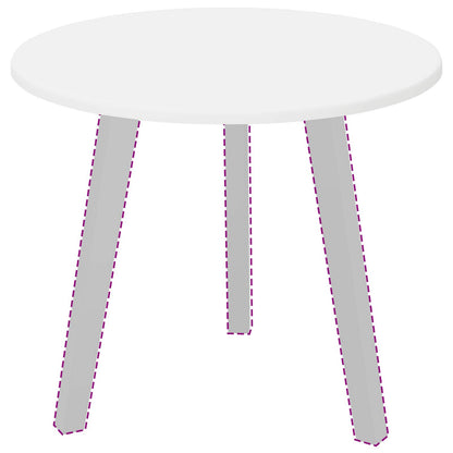 Table Top White Ø 50 x 1.5 cm Engineered Wood