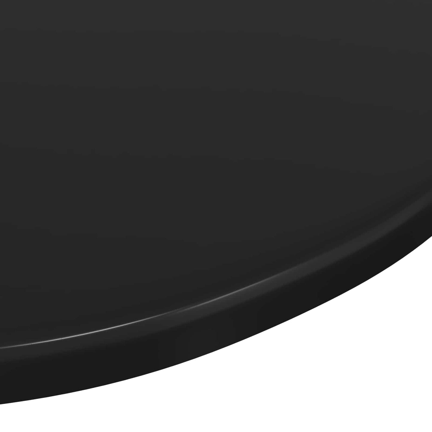 Table Top Black Ø 50 x 1.5 cm Engineered Wood