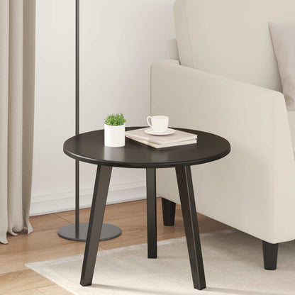 Table Top Black Ø 50 x 1.5 cm Engineered Wood