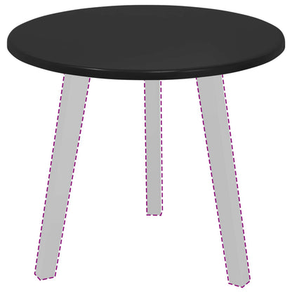 Table Top Black Ø 50 x 1.5 cm Engineered Wood