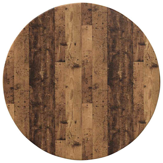 Table Top Ø 50 x 1.5 cm Round Engineered Wood Old Wood
