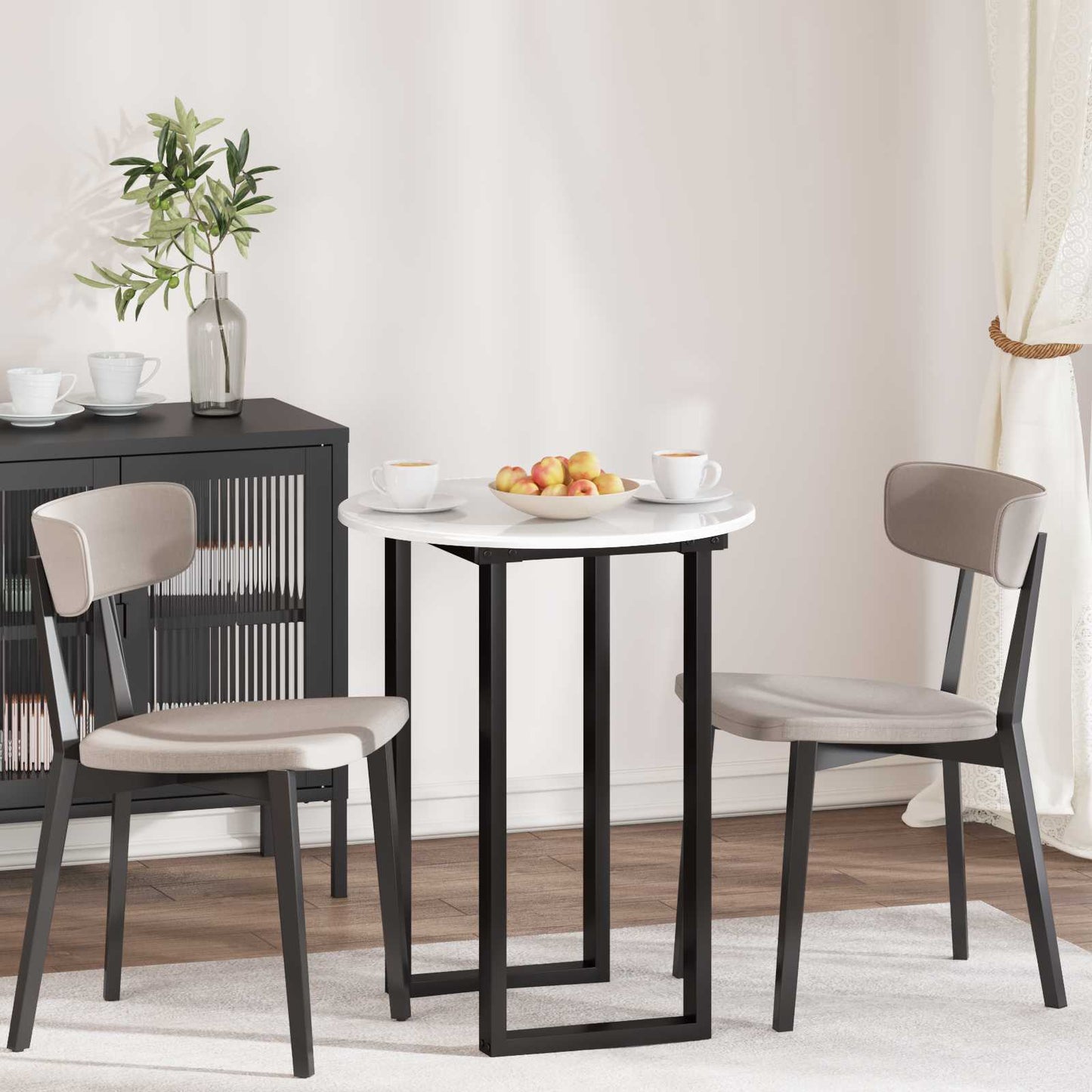 Table Top High gloss white Ø 60 x 1.5 cm Engineered Wood