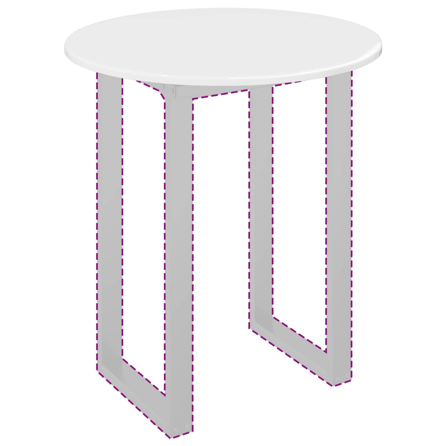 Table Top High gloss white Ø 60 x 1.5 cm Engineered Wood