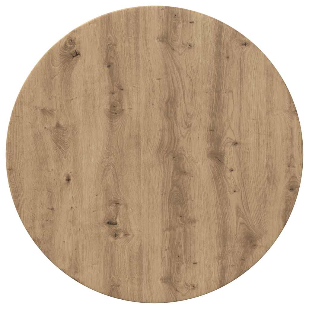 Table Top Ø 60 x 1.5 cm Round Engineered Wood Artisan oak