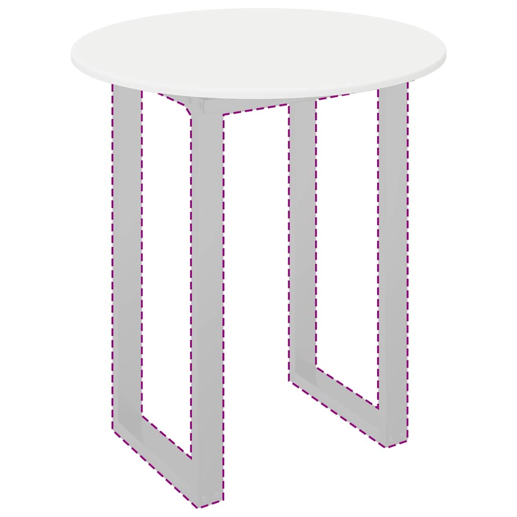 Table Top White Ø 70 x 1.5 cm Engineered Wood