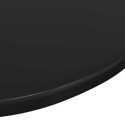 Table Top Black Ø 70 x 1.5 cm Engineered Wood
