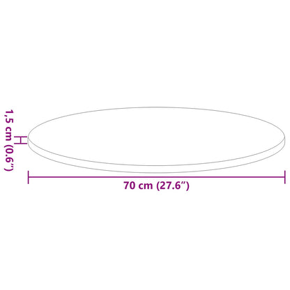 Table Top Black Ø 70 x 1.5 cm Engineered Wood