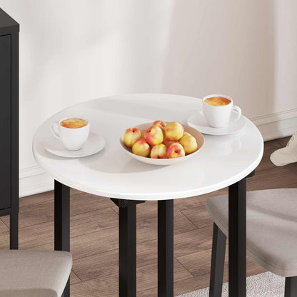 Table Top High gloss white Ø 70 x 1.5 cm Engineered Wood