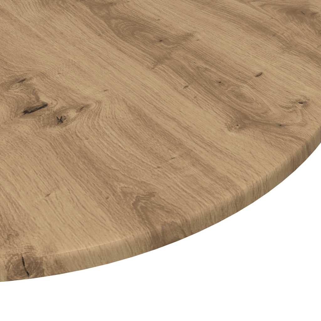 Table Top Ø 70 x 1.5 cm Round Engineered Wood Artisan oak
