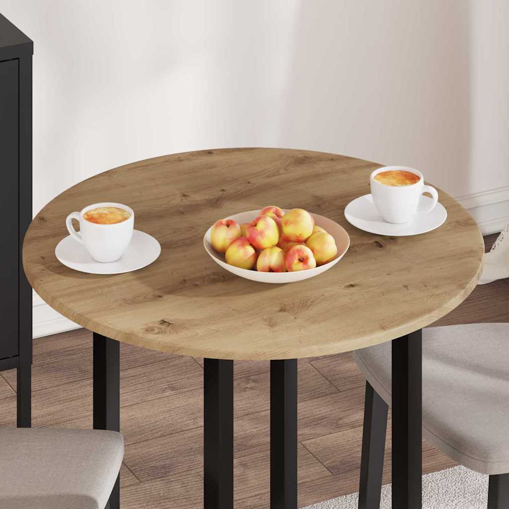 Table Top Ø 70 x 1.5 cm Round Engineered Wood Artisan oak