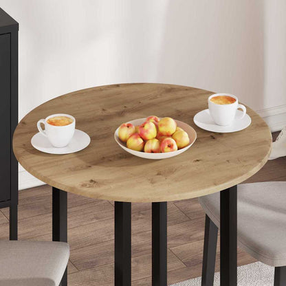 Table Top Ø 70 x 1.5 cm Round Engineered Wood Artisan oak