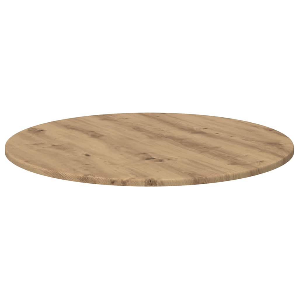 Table Top Ø 70 x 1.5 cm Round Engineered Wood Artisan oak