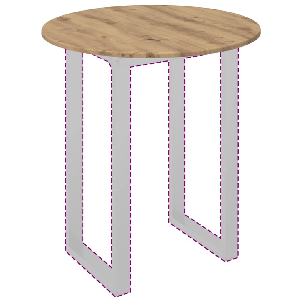 Table Top Ø 70 x 1.5 cm Round Engineered Wood Artisan oak