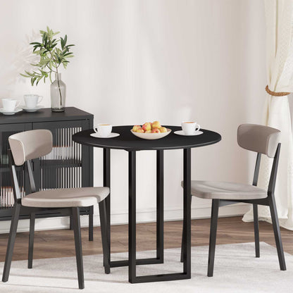 Table Top Black Ø 80 x 1.5 cm Engineered Wood
