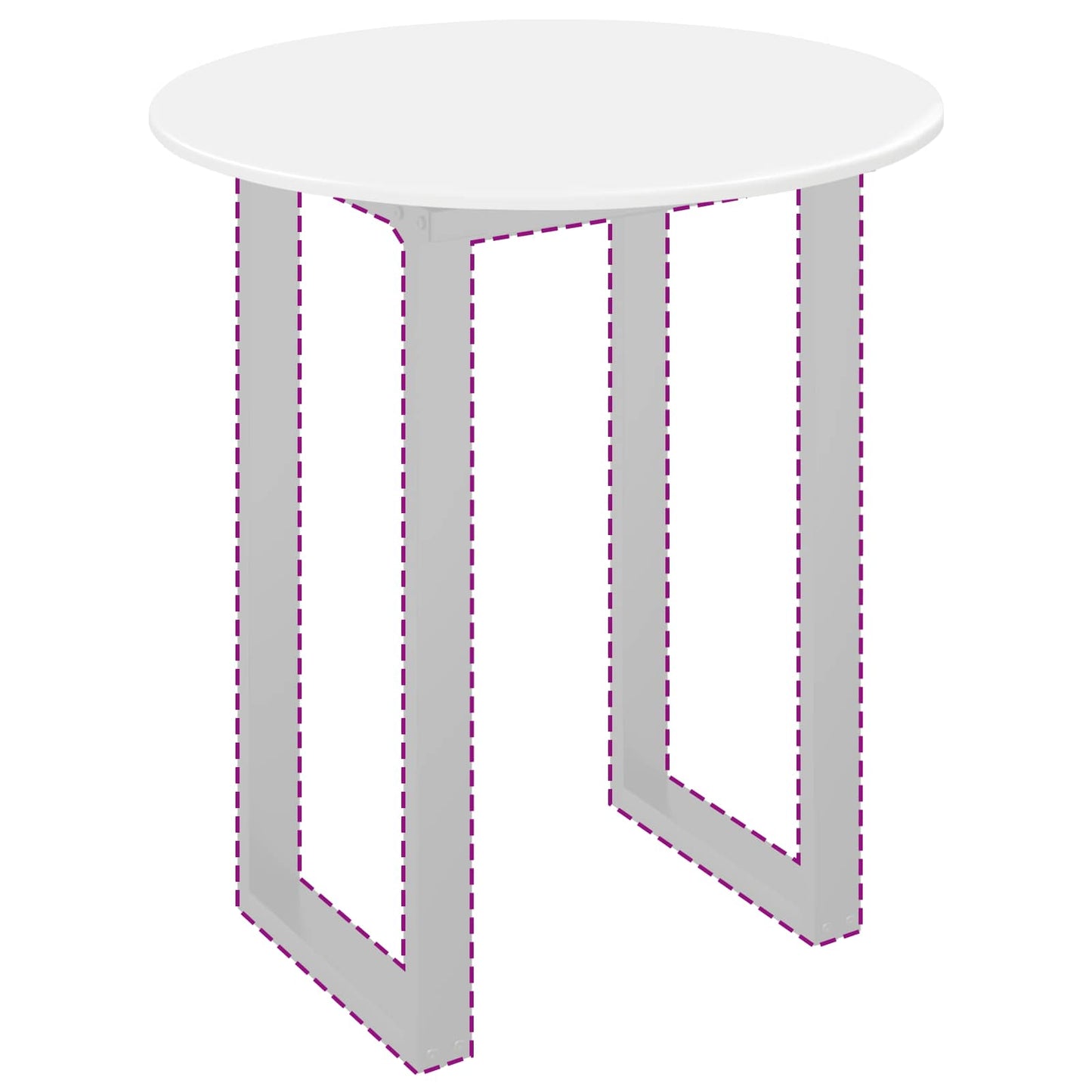 Table Top High gloss white Ø 80 x 1.5 cm Engineered Wood